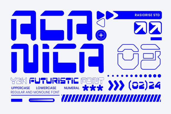 Acanica: A Futuristic Display Font for Crafters and Makers