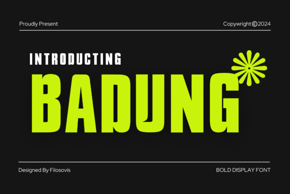 Badung: A Display Font with Urban Attitude