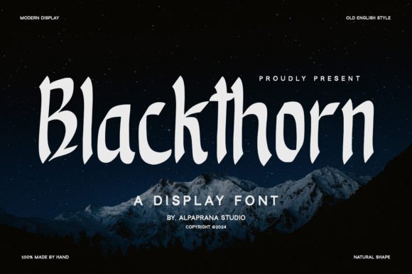 Blackthorn Display Font: A Practical Choice for Handmade Products and Craft Projects