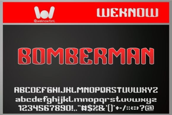 Bomberman Font Review: A Modern Display Typeface for Web Design