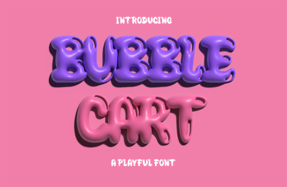 Bubble Cart Font: Playful Display Typeface for Brands