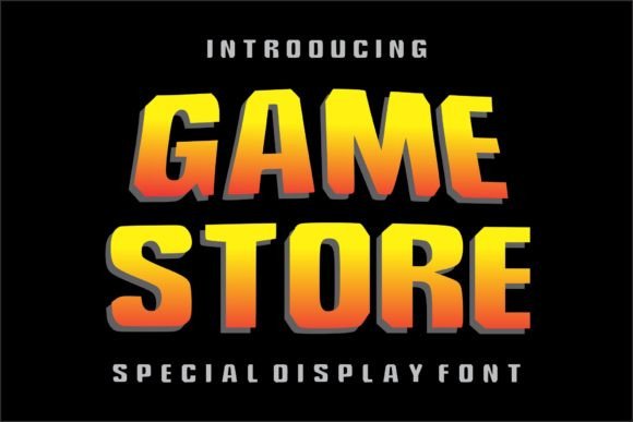 Game Store Font: A Bold Display Typeface for Small Business Branding