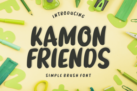 Kamon Friends: A Display Font with a Warm, Handmade Feel