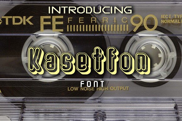 Kasetfon: A Groovy Display Font for Handmade Products and Craft Projects