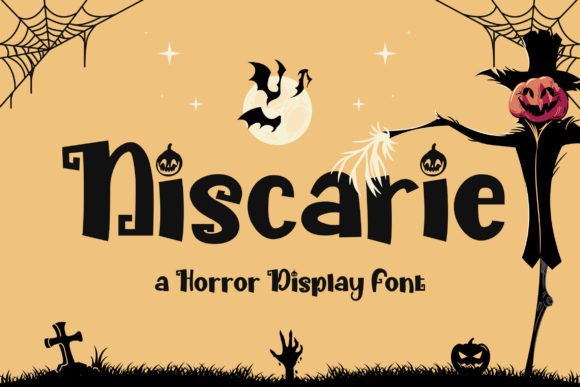 Niscarie: A Playful Horror Display Font for Crafters and Makers