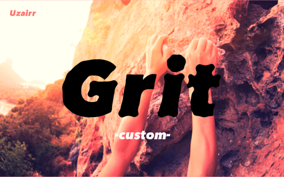 Uzairr Grit: A Display Font for Bold Editorial Layouts
